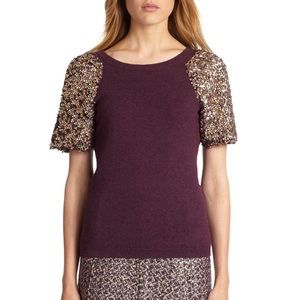 Tory Burch Serena Sweater- Plum, Rare GORGEOUS
